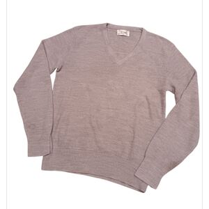 Christian Dior Men's Light Gray V-Neck Sweater Sz M Y2k Style